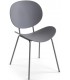 Pack de 4 sillas de comedor grises de polipropileno y metal