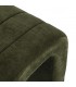 Banco pie de cama pequeño tapizado verde con estructura de madera2