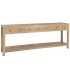 Consola de entrada XXL de madera de olmo natural con 7 cajones