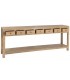 Consola de entrada XXL de madera de olmo natural con 7 cajones1