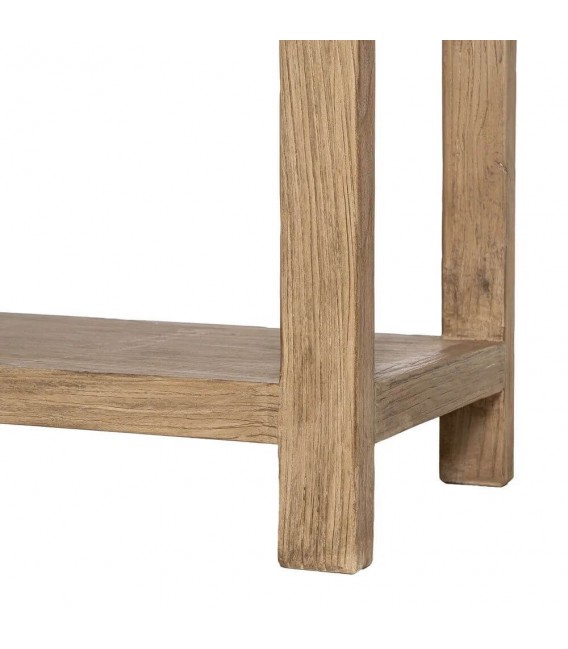 Consola de entrada XXL de madera de olmo natural con 7 cajones5