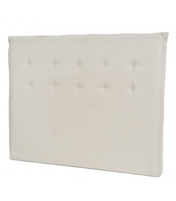 Cabecero tapizado en loneta color beige para cama de 1.35-1.40 1