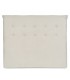 Cabecero tapizado en loneta color beige para cama de 1.35-1.40