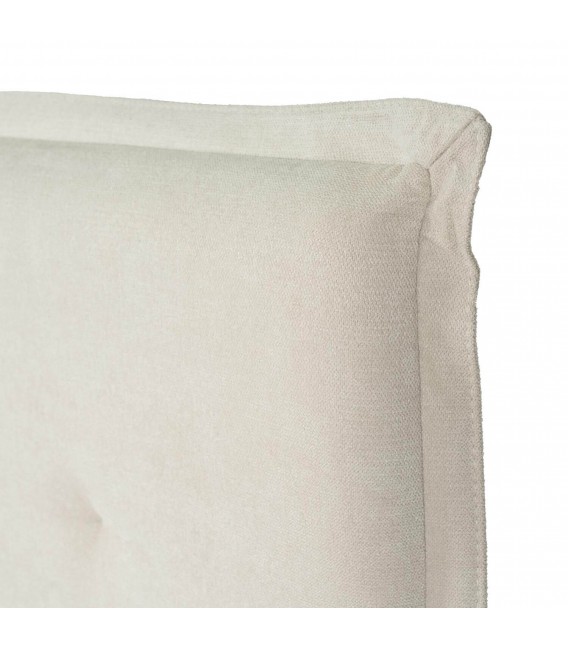 Cabecero tapizado en loneta color beige para cama de 1.35-1.40 2