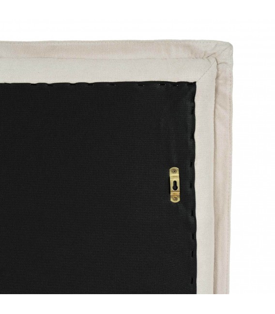 Cabecero tapizado en loneta color beige para cama de 1.35-1.40 3