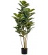 Planta artificial ficus robusta maceta, realista y sin mantenimiento 1