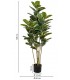 Planta artificial ficus robusta maceta, realista y sin mantenimiento2