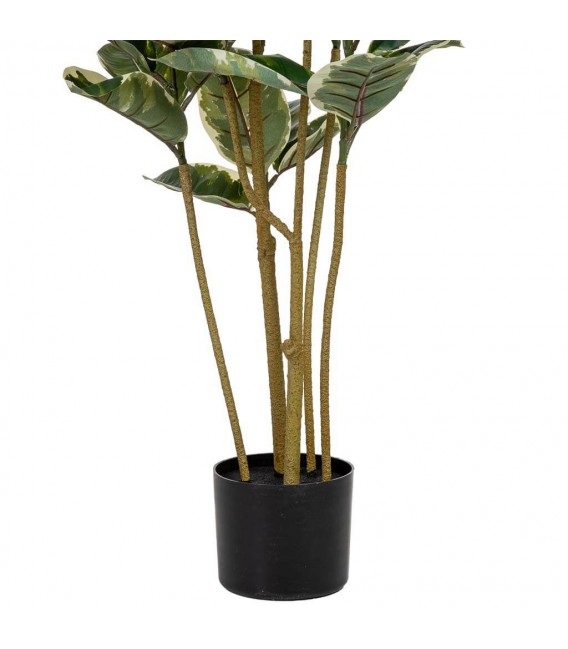 Planta artificial ficus robusta maceta, realista y sin mantenimiento5