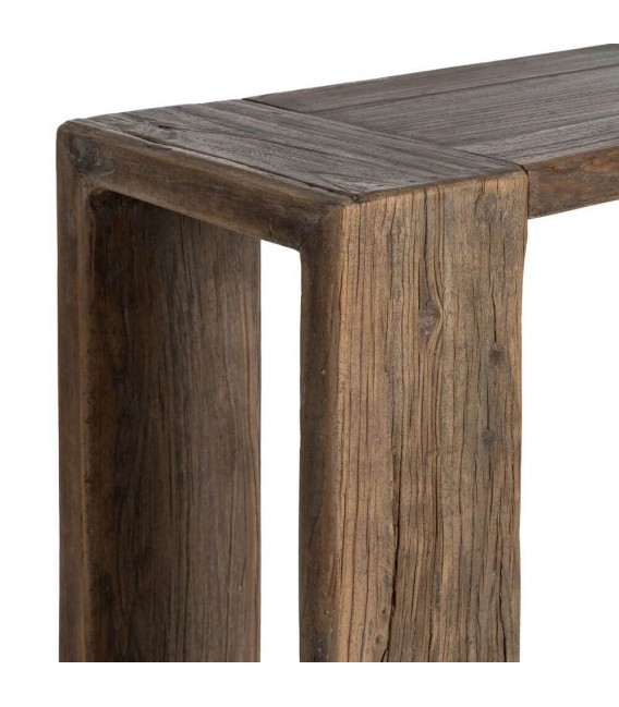 Consola de entrada XL boho en madera de olmo reciclado 2