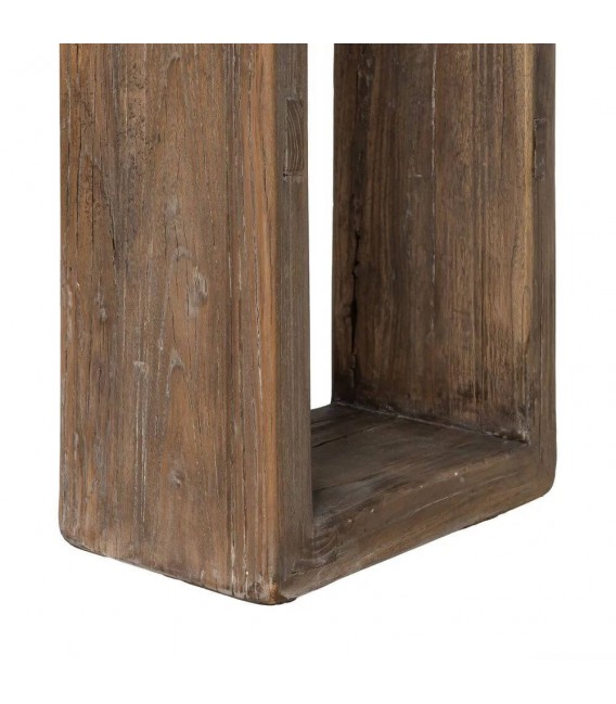 Consola de entrada XL boho en madera de olmo reciclado 32