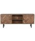 Mueble TV 140 cm madera maciza acacia color nogal estilo industrial 1