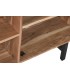 Mueble TV 140 cm madera maciza acacia color nogal estilo industrial 6