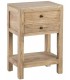 Mesilla noche alta 2 cajones madera mindi natural estilo boho