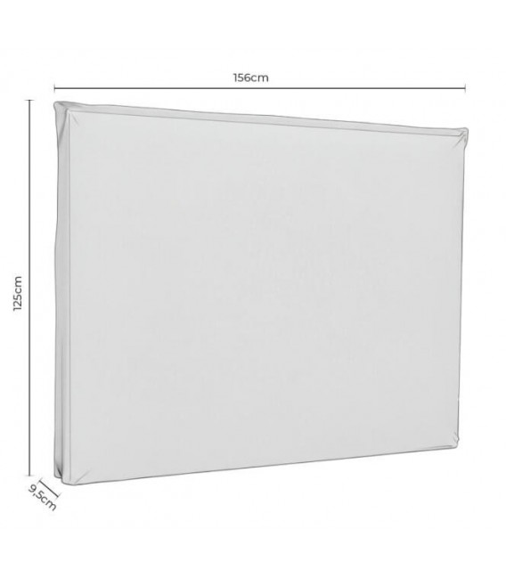 Cabecero tapizado cama 135 140 loneta topo estilo contemporáneo 4