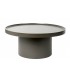 Mesa de centro redonda MDF lacada en verde estilo moderno