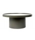 Mesa de centro redonda MDF lacada en verde estilo moderno 1
