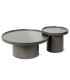 Mesa de centro redonda MDF lacada en verde estilo moderno 4
