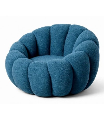 Sillón art decó tapizado en tela azul diseño moderno elegante1