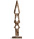 Figura decorativa alta de madera maciza suar tallada estilo étnico