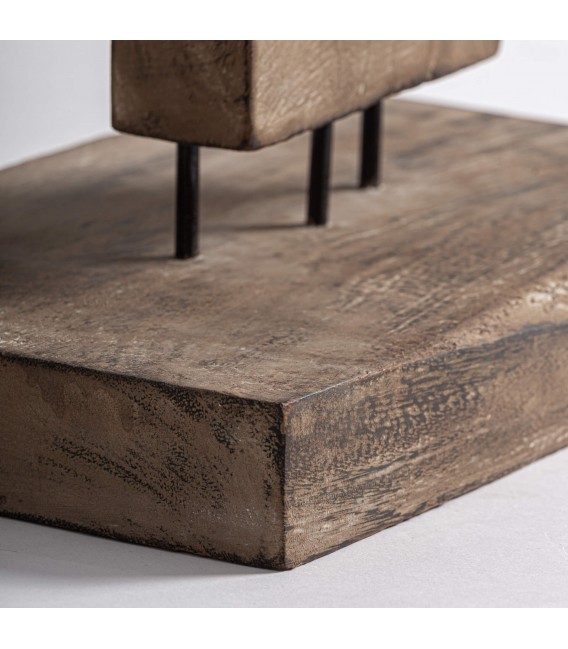 Figura decorativa alta de madera maciza suar tallada estilo étnico 3