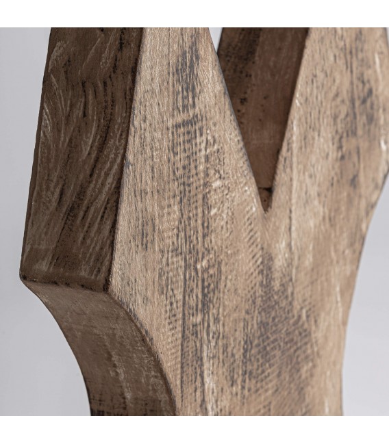 Figura decorativa alta de madera maciza suar tallada estilo étnico 1