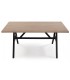 Mesa comedor rectangular roble natural metal negro estilo industrial 1