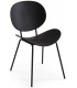 Set de 4 sillas comedor negras metal estilo contemporáneo1