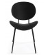 Set de 4 sillas comedor negras metal estilo contemporáneo2