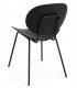 Set de 4 sillas comedor negras metal estilo contemporáneo3
