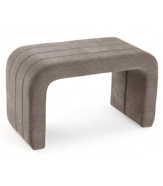 Banco pie de cama pequeño tapizado topo contemporáneo