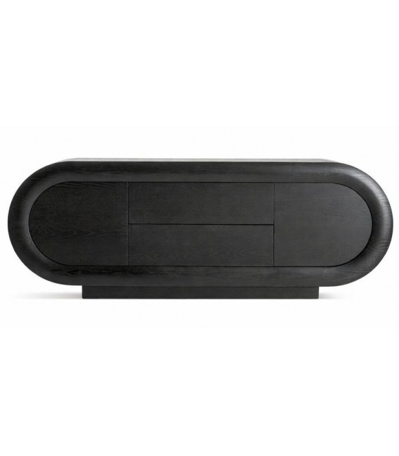 Aparador madera roble teñido negro estilo art deco 1