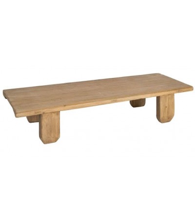 Mesa de centro XL madera de pino reciclado natural estilo boho