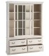 Vitrina XL boho madera teñida blanca con 2 puertas y 4 cajones 1