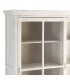 Vitrina XL boho madera teñida blanca con 2 puertas y 4 cajones 2