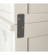 Vitrina XL boho madera teñida blanca con 2 puertas y 4 cajones 4