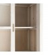 Vitrina XL boho madera teñida blanca con 2 puertas y 4 cajones 6