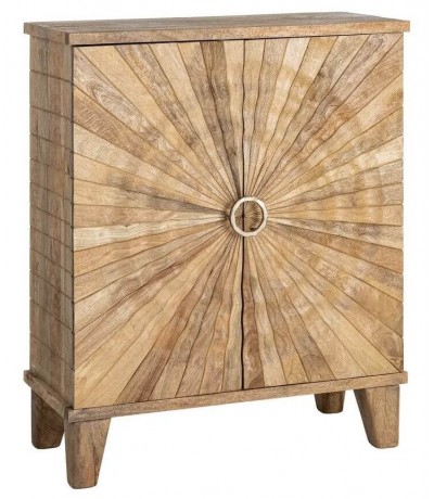 ARMARIO ALACENA BAJO 92 X 41 X 111 TRENCO MADERA NATURAL METAL DORADO