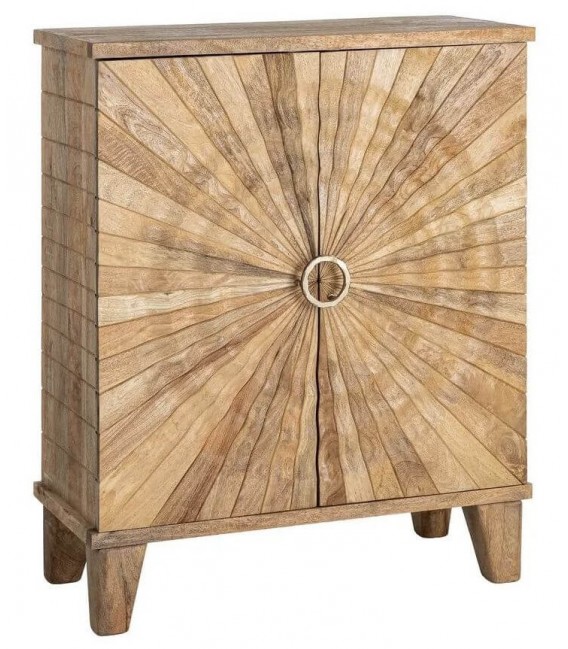 ARMARIO ALACENA BAJO 92 X 41 X 111 TRENCO MADERA NATURAL METAL DORADO