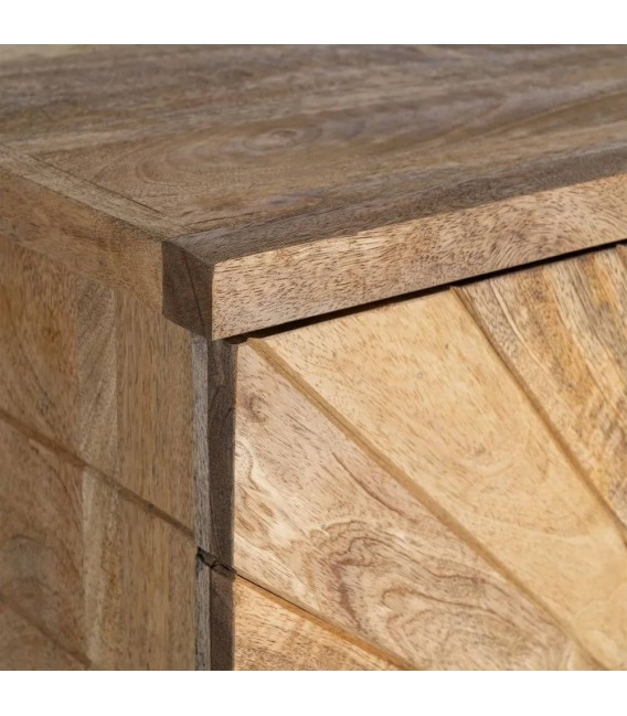 ARMARIO ALACENA BAJO 92 X 41 X 111 TRENCO MADERA NATURAL METAL DORADO