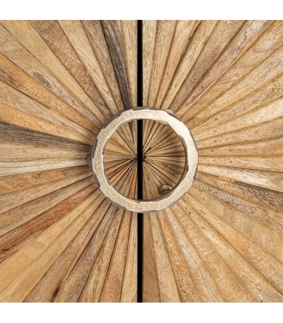 ARMARIO ALACENA BAJO 92 X 41 X 111 TRENCO MADERA NATURAL METAL DORADO