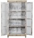 Vitrina mango decorada a mano 2 puertas cristal estilo étnico 2