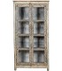 Vitrina mango decorada a mano 2 puertas cristal estilo étnico 1