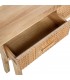 Consola entrada madera tallada  natural 2 cajones estilo nórdico 4