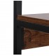 Estantería MDF nogal oscuro con hierro negro estilo industrial 1