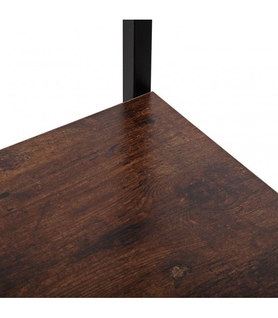 Estantería MDF nogal oscuro con hierro negro estilo industrial 2