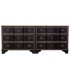 Cómoda XXL madera abeto 6 cajones negro oro neoclásica 1