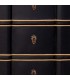 Cómoda XXL madera abeto 6 cajones negro oro neoclásica 6