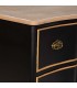 Cómoda XXL madera abeto 6 cajones negro oro neoclásica 4