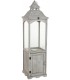 Farol muy alto madera de abeto gris claro rozado estilo clásico