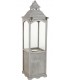 Farol muy alto madera de abeto gris claro rozado estilo clásico 3